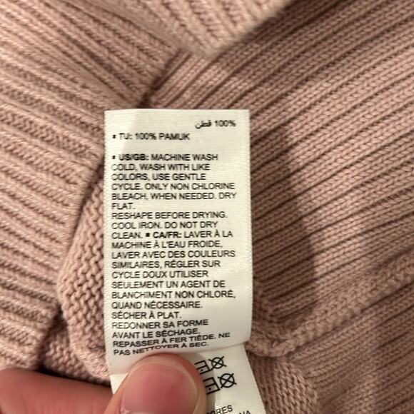 Daily Ritual Women's Cotton Mock Neck Sweater Pastel Pink Size XXL - Picture 7 of 7